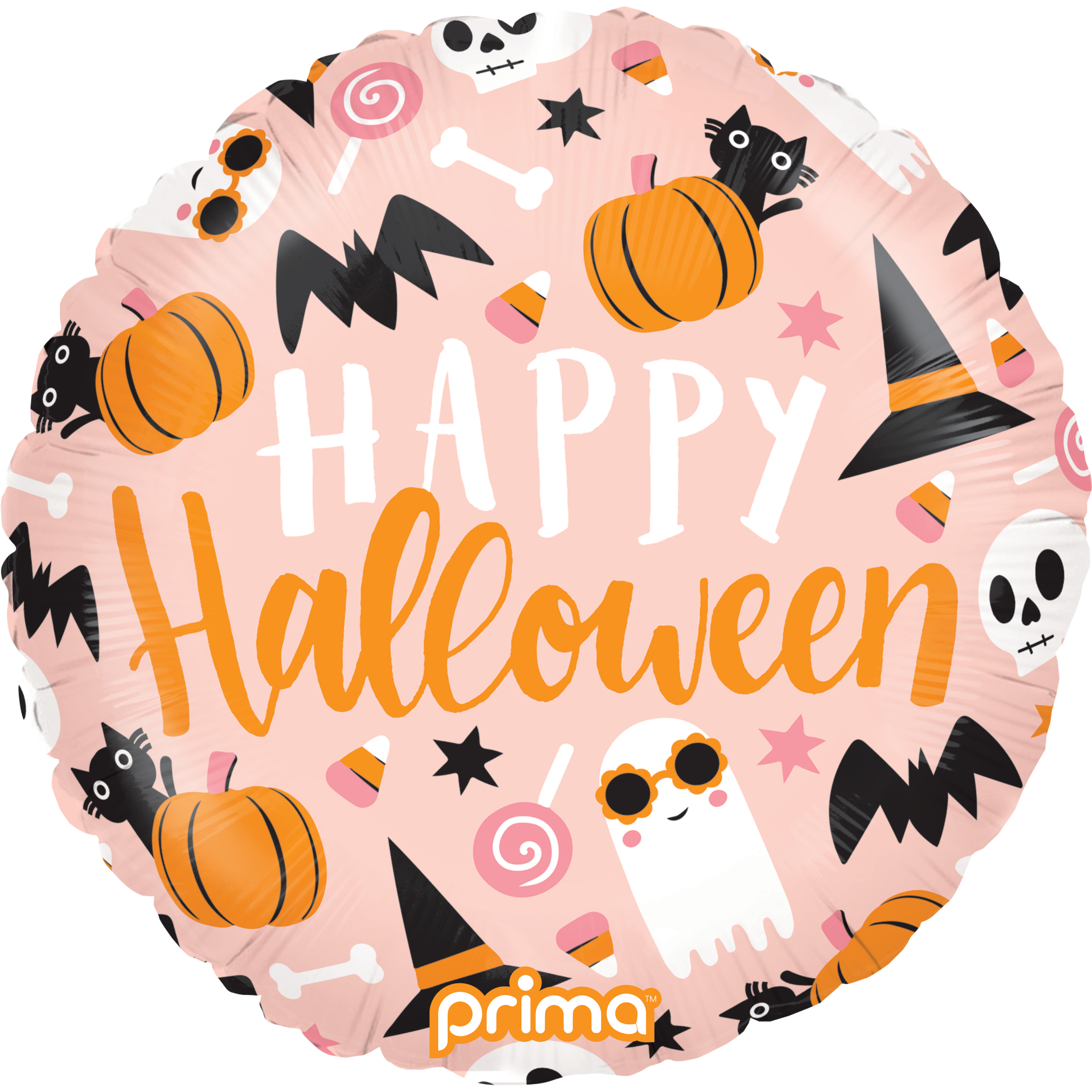 PRIMA 18" Round Happy Halloween Cute Icons